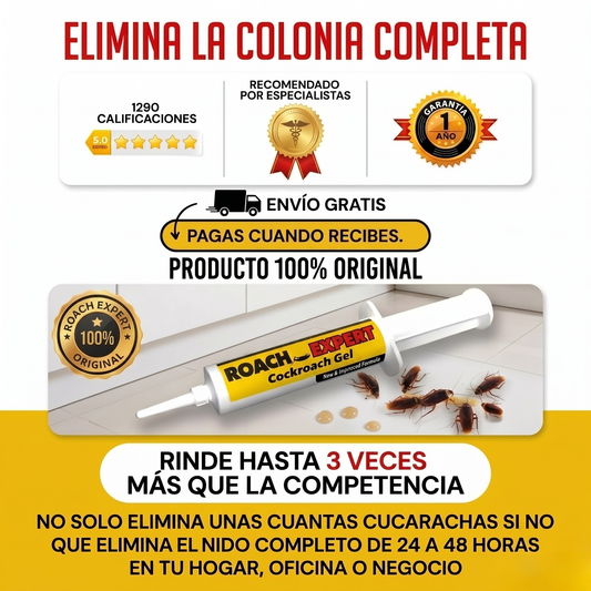 Gel Cebo Mata Cucarachas Rápido