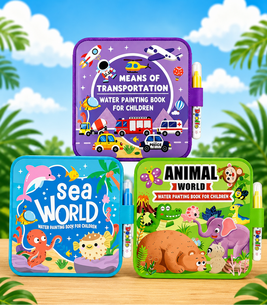 1 set de 3libros de colorear con agua