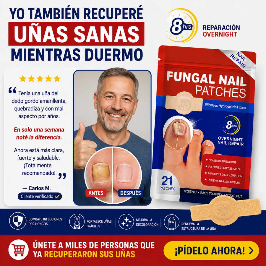 Parches de hidrogel para uñas con hongos