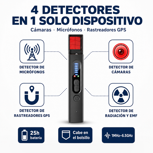 Escudo de Privacidad — Detector de Cámaras Ocultas 4 en 1 (Copia)
